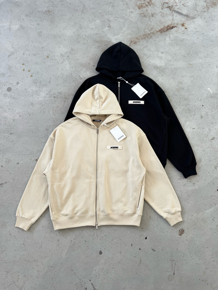 NIGO Jacquemus Men's And Women's Spring/fall Fashion Casual Solid Color Hooded Zipper Oversized Sweatshirt Jacket #nigo79531