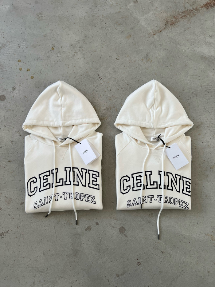 NIGO Celine Men's And Women's Spring/fall Fashion Casual Solid Color Hooded Pullover Logo Print Oversized Long Sleeve Sweatshirt #nigo79532