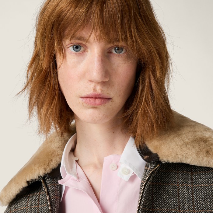 NIGO MiuMiu Women's Fall/Winter Fashion Casual Lapel Shearling Collar Zipper Long Sleeve Jacket #nigo79545