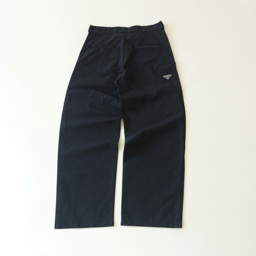 NIGO Prada Men's And Women's Women's Spring/summer Fashion Casual Solid Color Logo Triangle Emblem Recycled Nylon Relaxed Straight Leg Pants #nigo79541