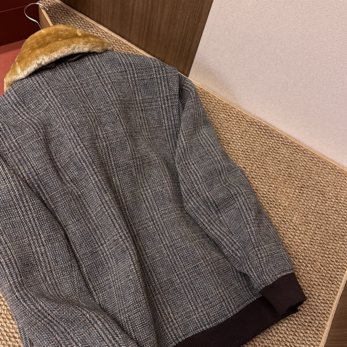 NIGO MiuMiu Women's Fall/Winter Fashion Casual Lapel Shearling Collar Zipper Long Sleeve Jacket #nigo79545