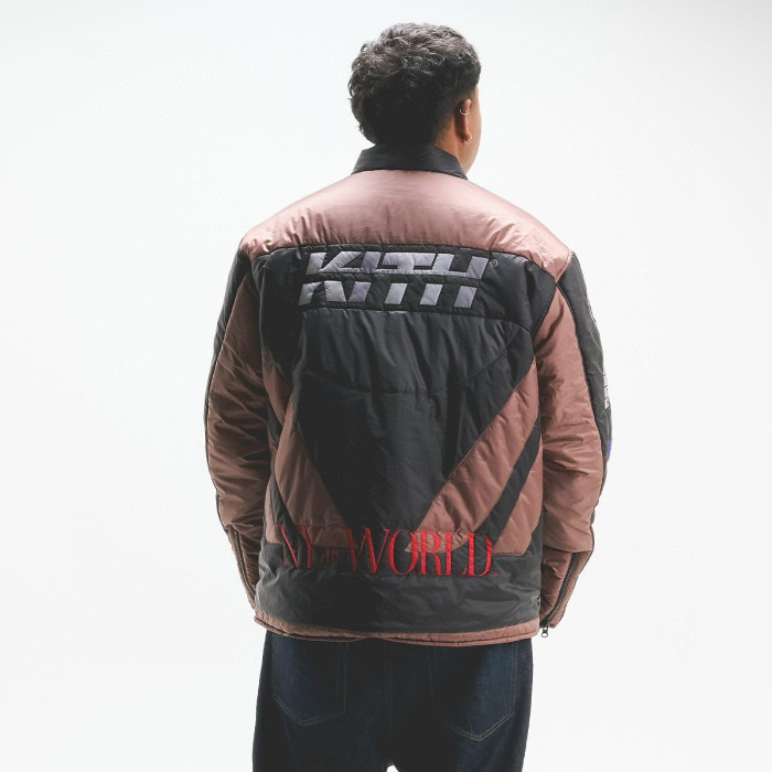 NIGO Brixton Men's Fall/Winter Fashion Casual Color-Blocked Letter Icon Lightweight Cotton Jacket Biker Jacket #nigo79533