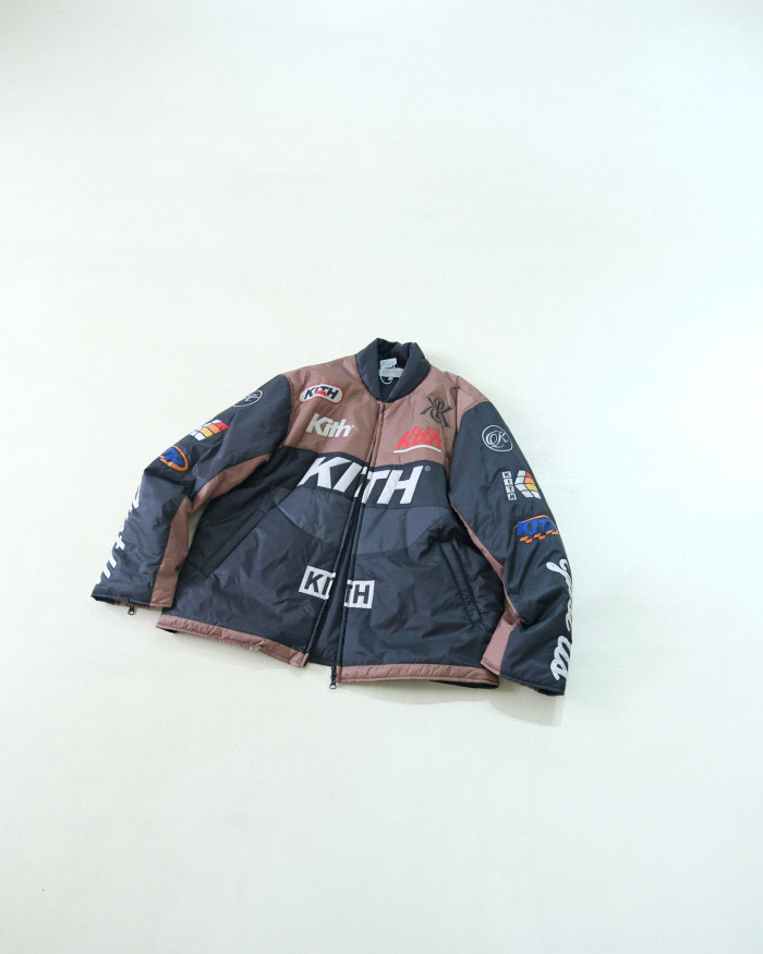 NIGO Brixton Men's Fall/Winter Fashion Casual Color-Blocked Letter Icon Lightweight Cotton Jacket Biker Jacket #nigo79533