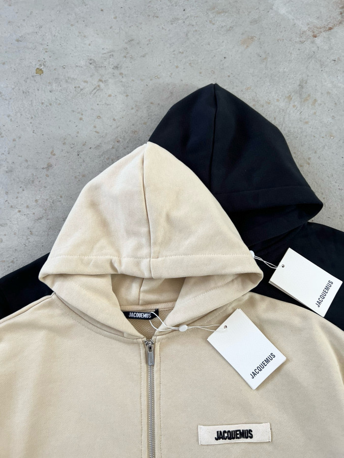 NIGO Jacquemus Men's And Women's Spring/fall Fashion Casual Solid Color Hooded Zipper Oversized Sweatshirt Jacket #nigo79531