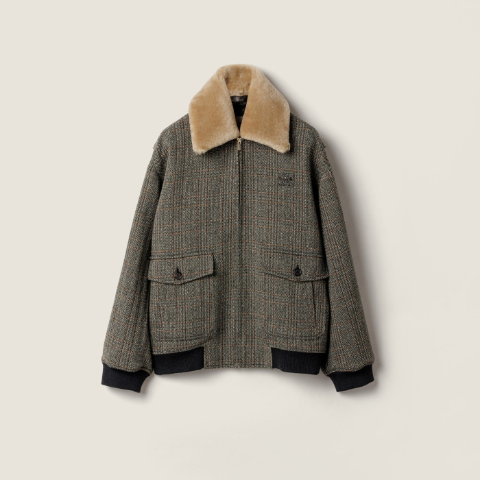 NIGO MiuMiu Women's Fall/Winter Fashion Casual Lapel Shearling Collar Zipper Long Sleeve Jacket #nigo79545
