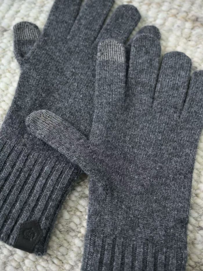 NIGO Loro Piana English Men's Fall/Winter Fashion Classic Solid Color Fleece Gloves Accessories #nigo79558