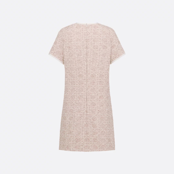 NIGO Dior ﻿ Women's Spring/Summer Fashion Casual Round Neck Simple Elegant Rattan Check Short Sleeve Dress #nigo79562