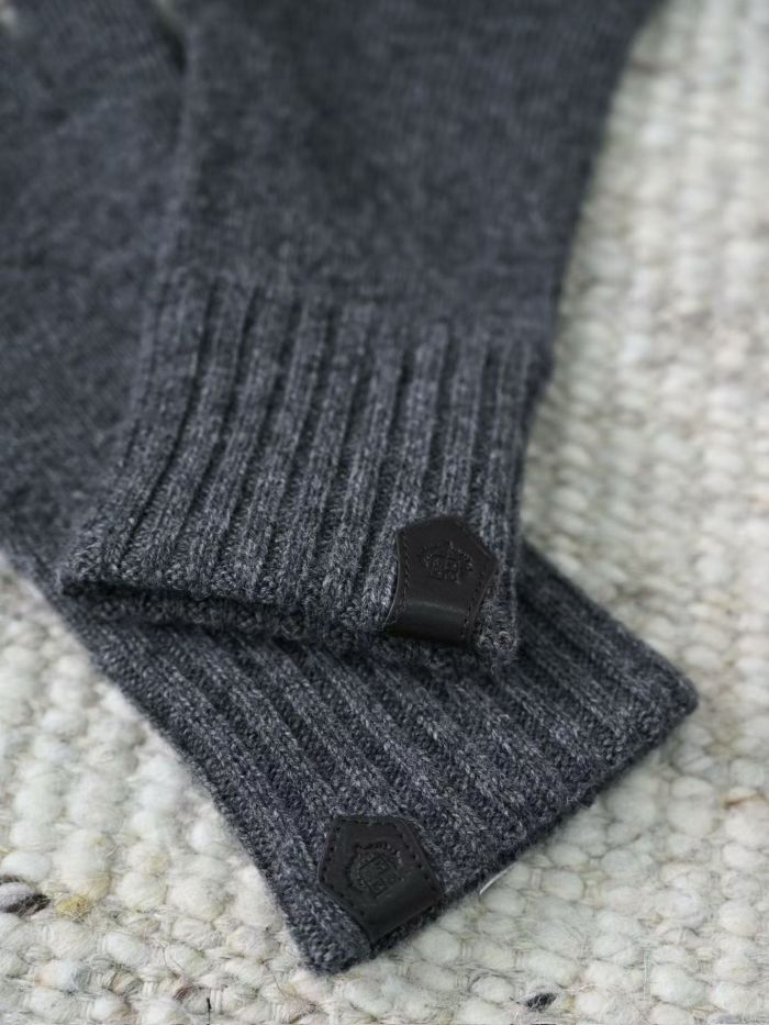 NIGO Loro Piana English Men's Fall/Winter Fashion Classic Solid Color Fleece Gloves Accessories #nigo79558