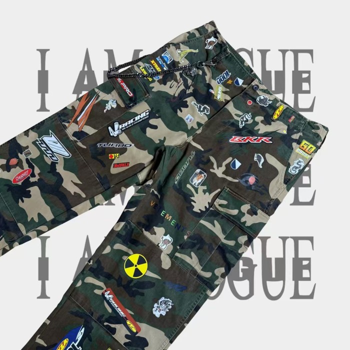 NIGO VETEMENTS Opium YVL Style Camouflage Sticker Printed Straight Overalls Playboicarti Same Style #nigo332197