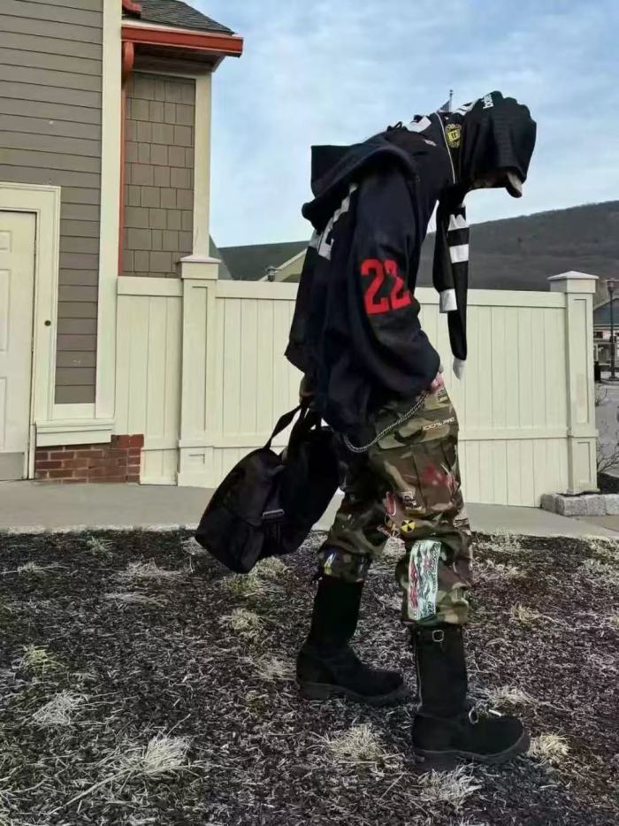 NIGO VETEMENTS Opium YVL Style Camouflage Sticker Printed Straight Overalls Playboicarti Same Style #nigo332197
