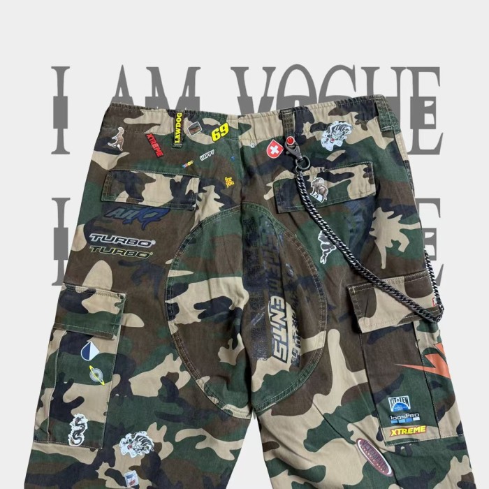 NIGO VETEMENTS Opium YVL Style Camouflage Sticker Printed Straight Overalls Playboicarti Same Style #nigo332197