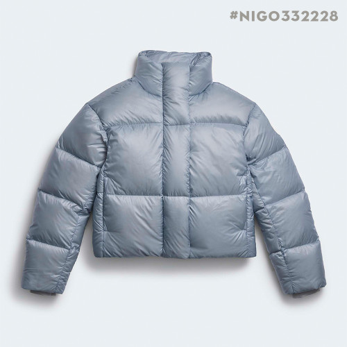 NIGO Canada Goose Cypress Cropped Puffer White Label Stand Collar Long Sleeve Glossy Windproof Waterproof Casual Lightweight Short Down Jacket #nigo332228