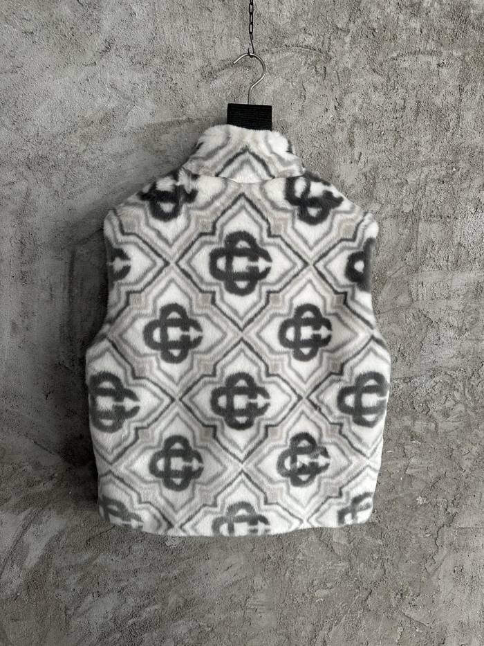NIGO CASABLANCA 25SS Fall/Winter Men's and Women's Comfortable Zip Fastening Loose Color Block Sleeveless Vest #nigo332243