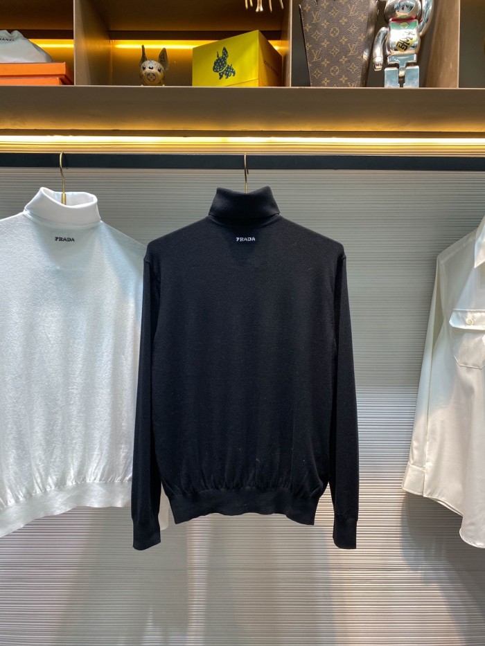 NIGO Prada Men's Wool Pullover Classic Turtleneck Sweater Spring Autumn Winter Solid Color Long Sleeve Cashmere Knit #nigo332272