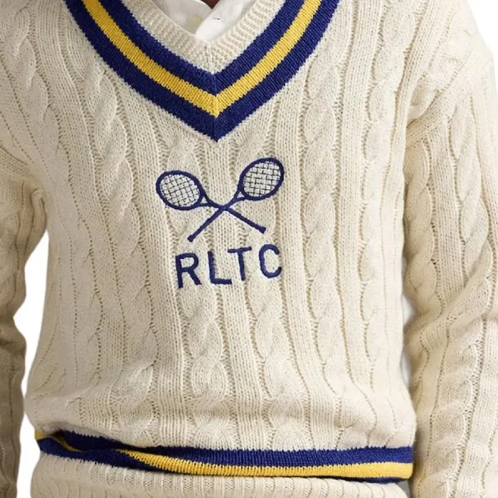 NIGO Ralph Lauren Men's Polo Solid Color V-neck Pullover Long-sleeved Autumn And Winter Knitted Wool Polo