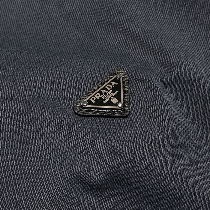NIGO PRADA Men's Obsidian Denim Bomber Jacket Shirt-collar Zip-up Logo Long-sleeve Denim Jacket #nigo332258