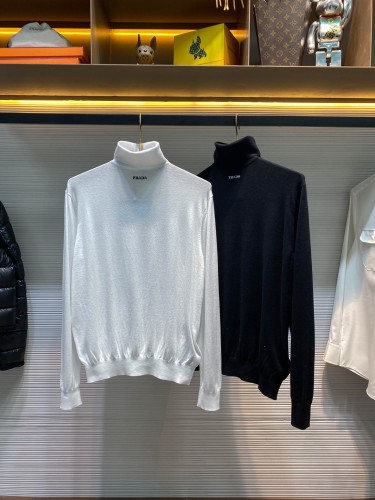 NIGO Prada Men's Wool Pullover Classic Turtleneck Sweater Spring Autumn Winter Solid Color Long Sleeve Cashmere Knit #nigo332272