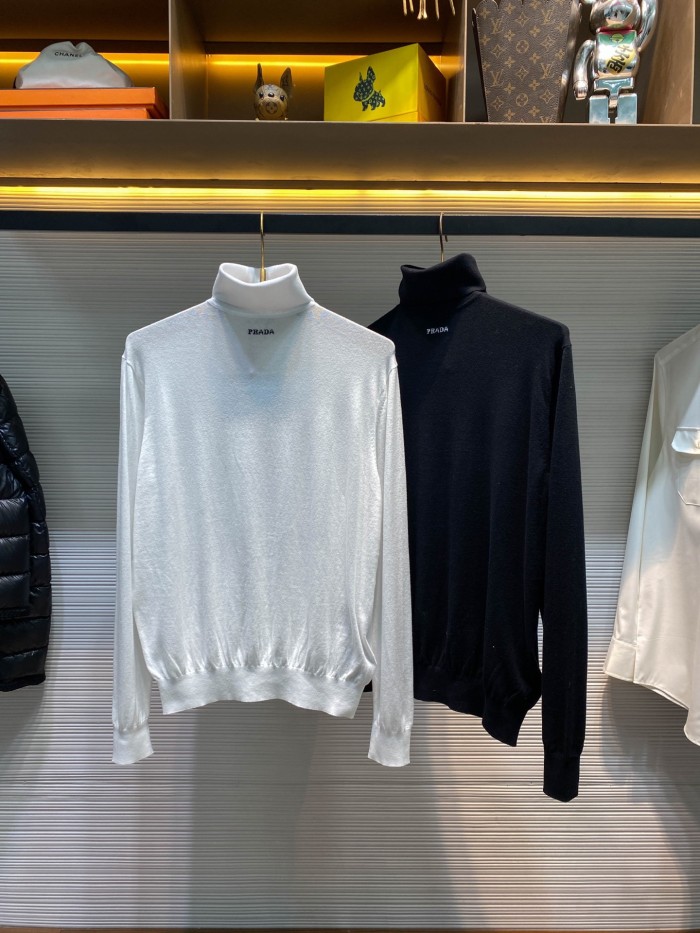 NIGO Prada Men's Wool Pullover Classic Turtleneck Sweater Spring Autumn Winter Solid Color Long Sleeve Cashmere Knit #nigo332272