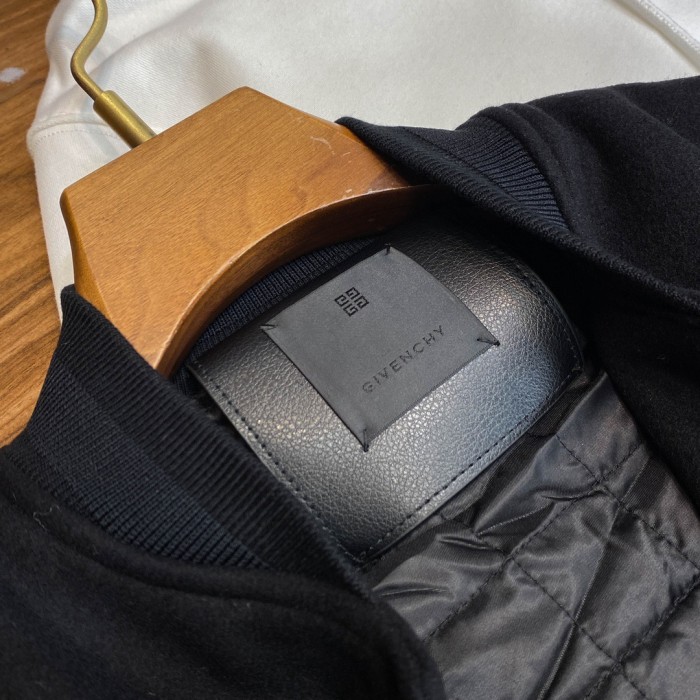 NIGO Givenchy Men's Patchwork Crew Neck Single Breasted Logo Long Sleeve Jacket Black #nigo332271