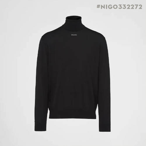 NIGO Prada Men's Wool Pullover Classic Turtleneck Sweater Spring Autumn Winter Solid Color Long Sleeve Cashmere Knit #nigo332272