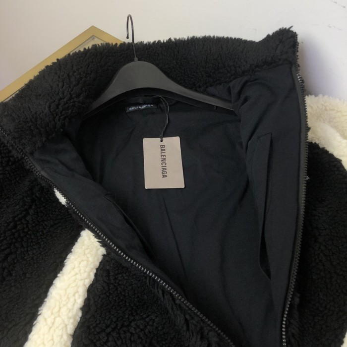 NIGO Balenciaga Men's 25FW LOOP SPORTS ICON Lambswool Zipper Jacket INFORMATION Diagonal Pockets Double-ended Zipper Closure Loop Artwork Inlay #nigo332256