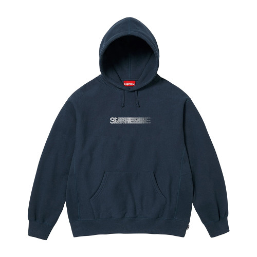 NIGO Supreme x Swarovski Men's and Women's FW25 WEEK4 Motion Logo Hooded Sweatshirt rhinestone dynamic logo kangaroo pocket hooded sweatshirt #nigo332326