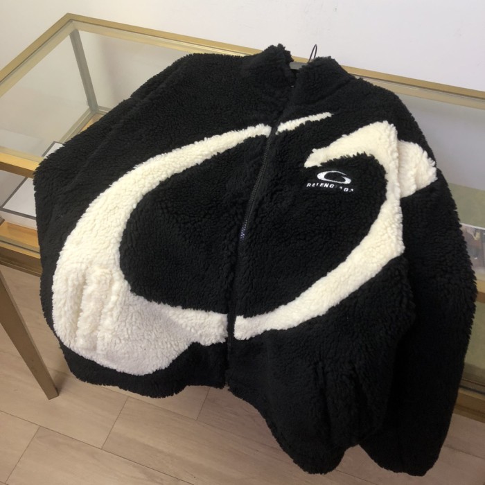 NIGO Balenciaga Men's 25FW LOOP SPORTS ICON Lambswool Zipper Jacket INFORMATION Diagonal Pockets Double-ended Zipper Closure Loop Artwork Inlay #nigo332256