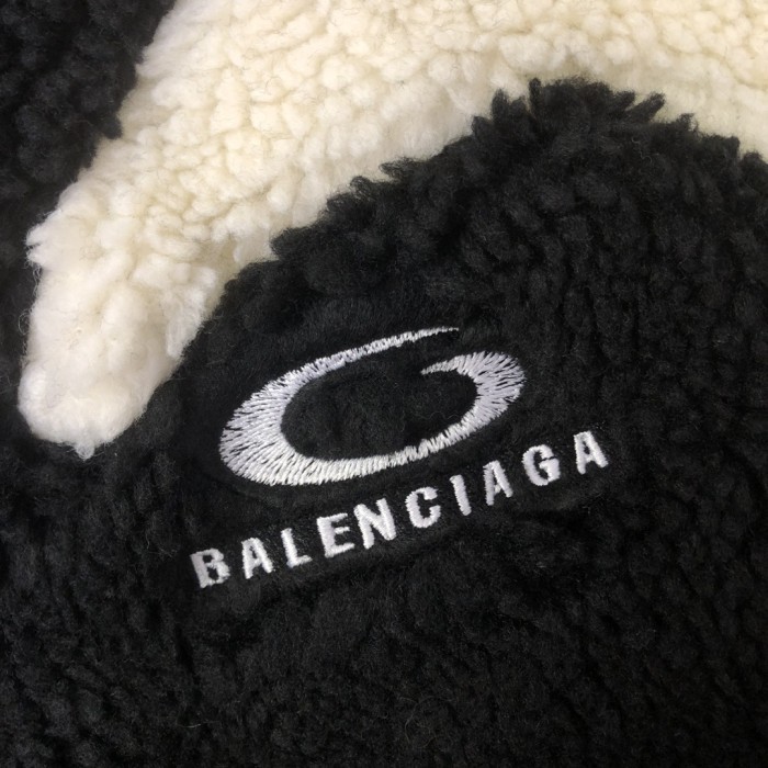 NIGO Balenciaga Men's 25FW LOOP SPORTS ICON Lambswool Zipper Jacket INFORMATION Diagonal Pockets Double-ended Zipper Closure Loop Artwork Inlay #nigo332256