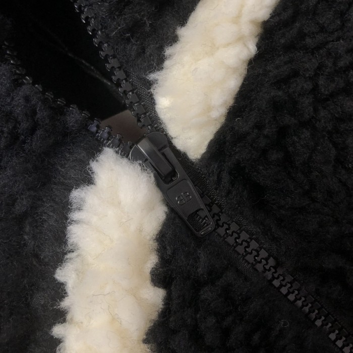 NIGO Balenciaga Men's 25FW LOOP SPORTS ICON Lambswool Zipper Jacket INFORMATION Diagonal Pockets Double-ended Zipper Closure Loop Artwork Inlay #nigo332256