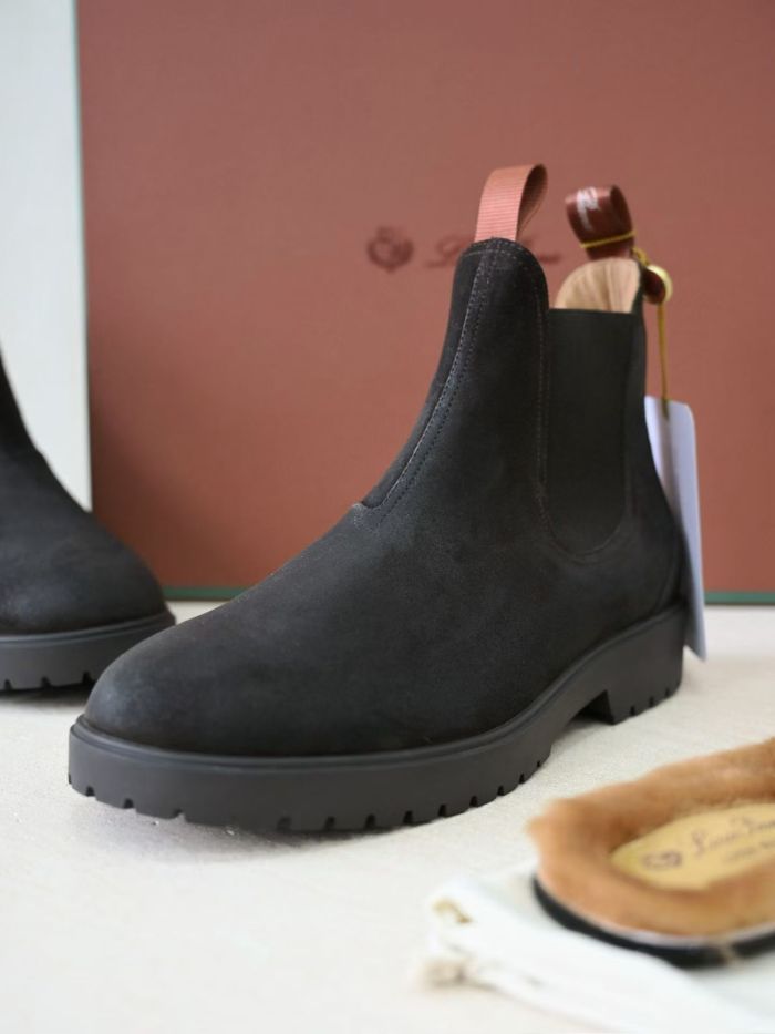 NIGO Loro Piana Men's Dover Walk Men's Chelsea Boots Winter shoes Low Cut Round Toe Martin Boot #nigo332379