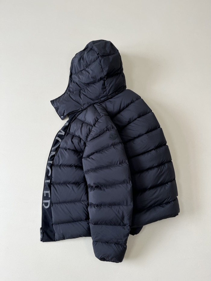 NIGO Moncler Men's New Black Warrior 3M Reflective White Goose Down Hooded Reflective Letters Down Jacket #nigo332483