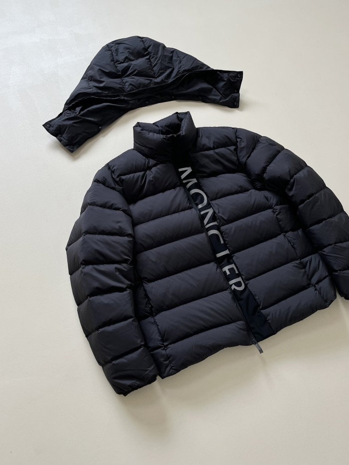 NIGO Moncler Men's New Black Warrior 3M Reflective White Goose Down Hooded Reflective Letters Down Jacket #nigo332483