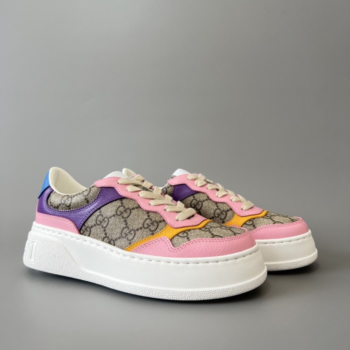 NIGO Gucci Chunky BGG Black And White Panda Biscuit Shoes Couple Model Cowhide Stitching GG Embossed Cowhide #nigo332565
