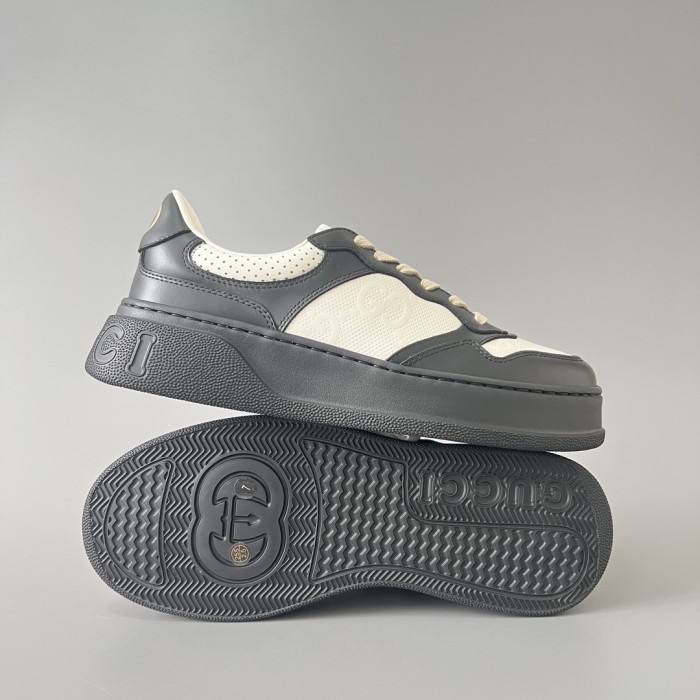 NIGO Gucci Chunky BGG Black And White Panda Biscuit Shoes Couple Model Cowhide Stitching GG Embossed Cowhide #nigo332565