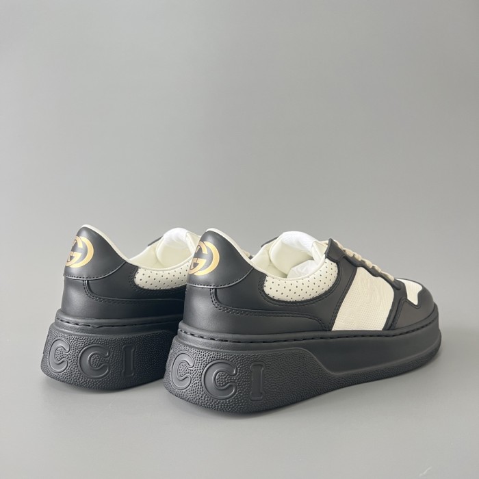 NIGO Gucci Chunky BGG Black And White Panda Biscuit Shoes Couple Model Cowhide Stitching GG Embossed Cowhide #nigo332565