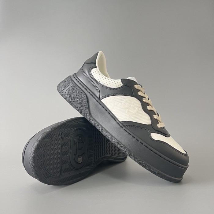 NIGO Gucci Chunky BGG Black And White Panda Biscuit Shoes Couple Model Cowhide Stitching GG Embossed Cowhide #nigo332565
