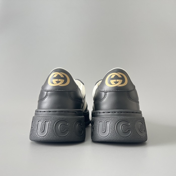 NIGO Gucci Chunky BGG Black And White Panda Biscuit Shoes Couple Model Cowhide Stitching GG Embossed Cowhide #nigo332565