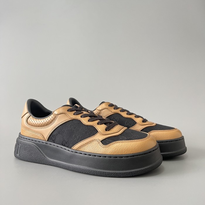 NIGO Gucci Chunky BGG Black And White Panda Biscuit Shoes Couple Model Cowhide Stitching GG Embossed Cowhide #nigo332565