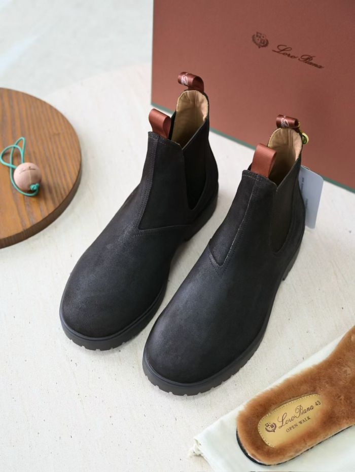 NIGO Loro Piana Men's Dover Walk Men's Chelsea Boots Winter shoes Low Cut Round Toe Martin Boot #nigo332379