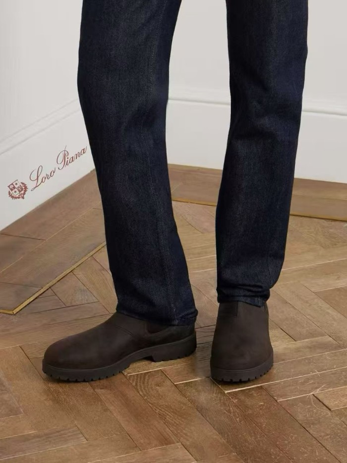NIGO Loro Piana Men's Dover Walk Men's Chelsea Boots Winter shoes Low Cut Round Toe Martin Boot #nigo332379