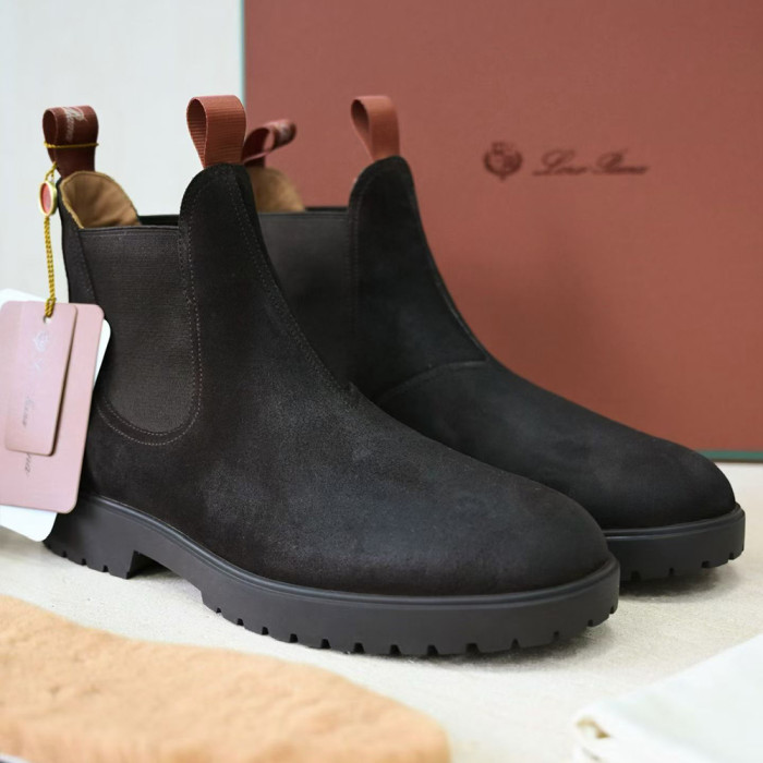 NIGO Loro Piana Men's Dover Walk Men's Chelsea Boots Winter shoes Low Cut Round Toe Martin Boot #nigo332379