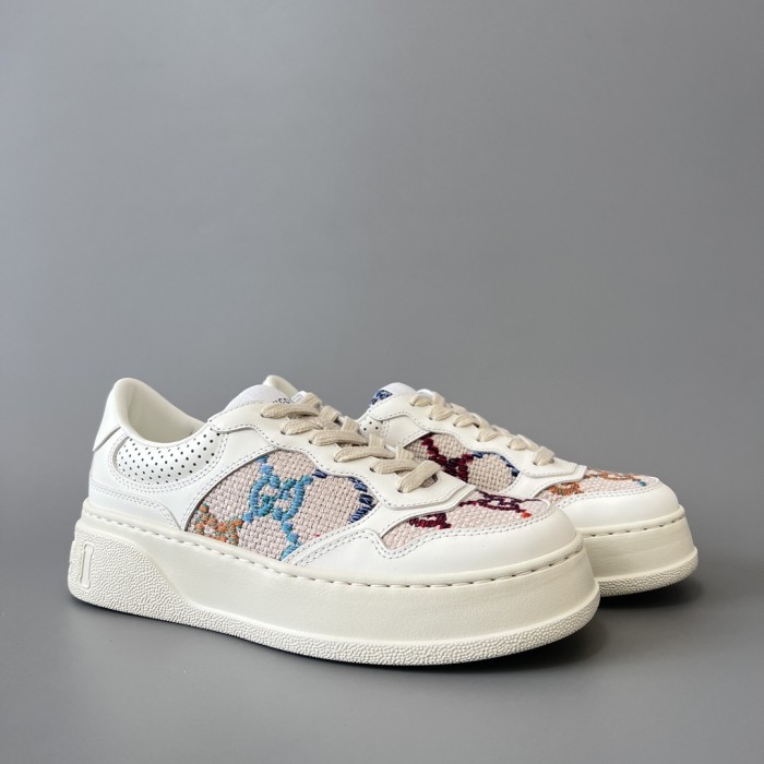 NIGO Gucci Chunky BGG Black And White Panda Biscuit Shoes Couple Model Cowhide Stitching GG Embossed Cowhide #nigo332565