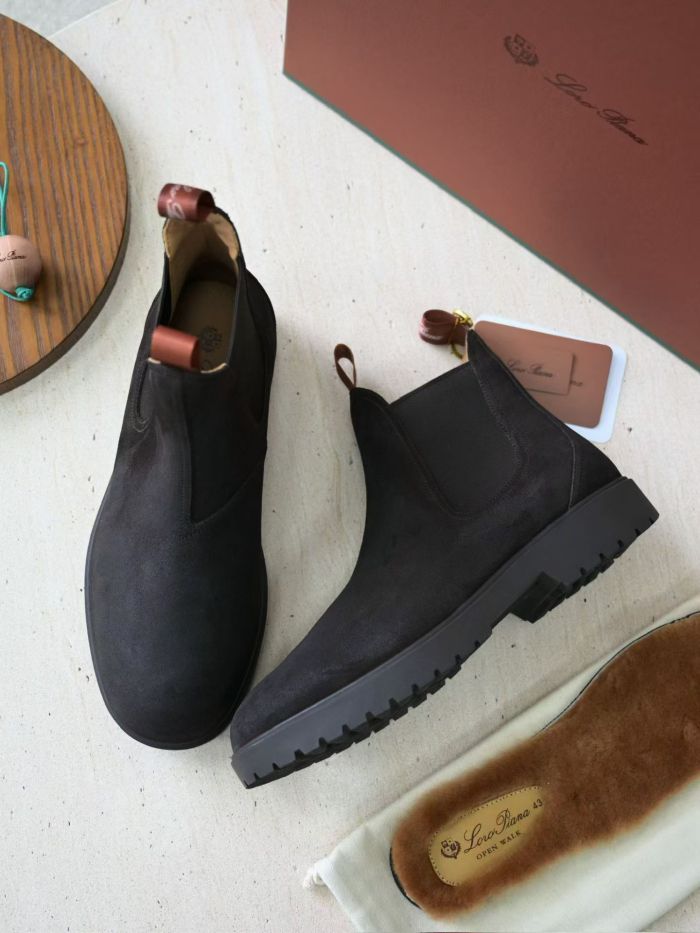 NIGO Loro Piana Men's Dover Walk Men's Chelsea Boots Winter shoes Low Cut Round Toe Martin Boot #nigo332379
