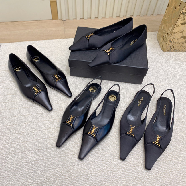 NIGO Saint Laurent Latest 2025 Silk Leather Spring/Summer Runway Single Shoes #nigo332701