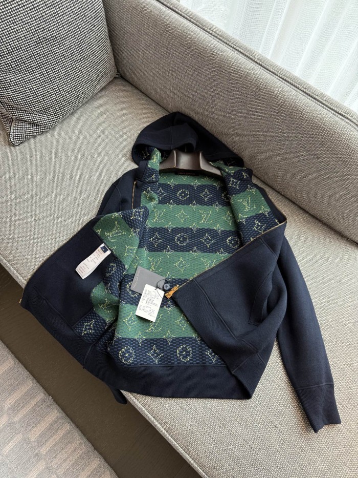 NIGO Louis Vuitton MONOGRAM Men's Spring/Fall Fashion Casual Hooded Zipper Letter Print Reversible Jacket #nigo331359