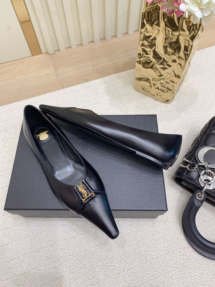 NIGO Saint Laurent Latest 2025 Silk Leather Spring/Summer Runway Single Shoes #nigo332701