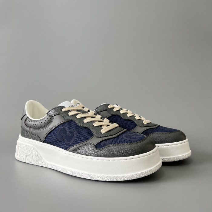 NIGO Gucci Chunky BGG Black And White Panda Biscuit Shoes Couple Model Cowhide Stitching GG Embossed Cowhide #nigo332565