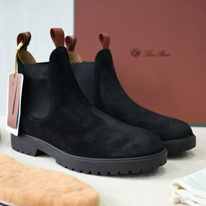 NIGO Loro Piana Men's Dover Walk Men's Chelsea Boots Winter shoes Low Cut Round Toe Martin Boot #nigo332379