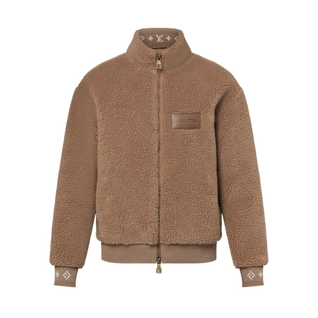 NIGO Louis Vuitton Women's and Men's Suede Leather Label Teddy Velvet Suede Belted Jacket With Leather Patches #nigo332529
