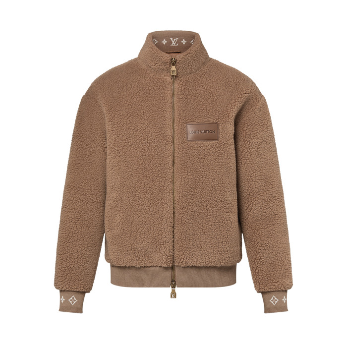 NIGO Louis Vuitton Women's and Men's Suede Leather Label Teddy Velvet Suede Belted Jacket With Leather Patches #nigo332529